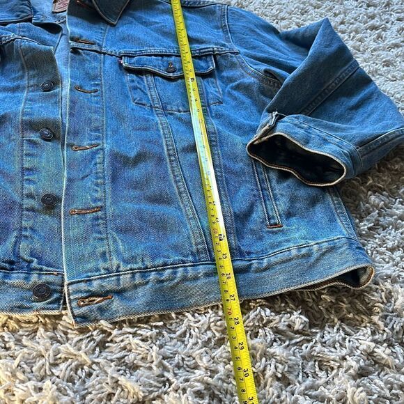 Vtg 1990s Levi's 70507 Blue Denim Jean Trucker Jacket XL - Picture 5 of 12